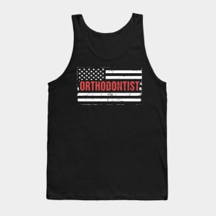 American Flag Dentist Orthodontist Tank Top